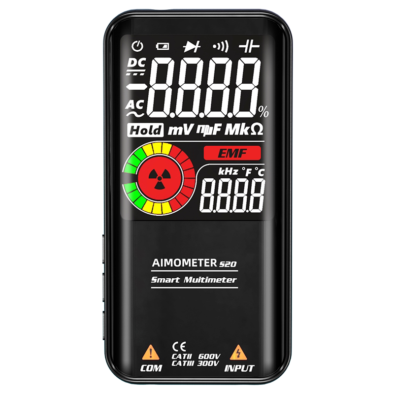 电磁辐射智能充电版彩屏电容万用表 aimometer万用表
