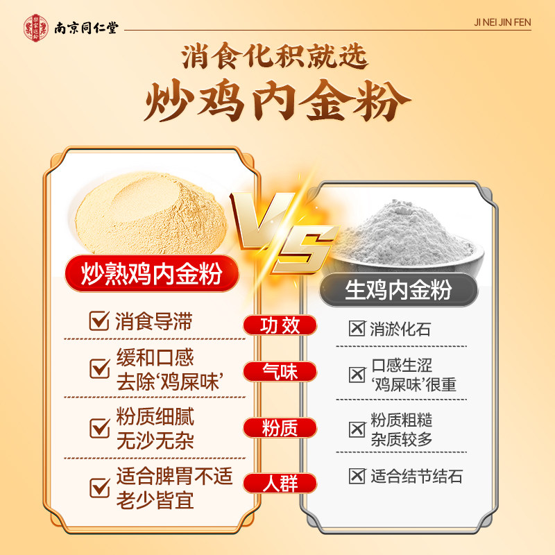 南京同仁堂炒鸡内金粉熟中药材官方旗舰店婴幼儿童调理脾胃消积食,淘宝优惠券,粉丝福利购,淘宝优惠卷