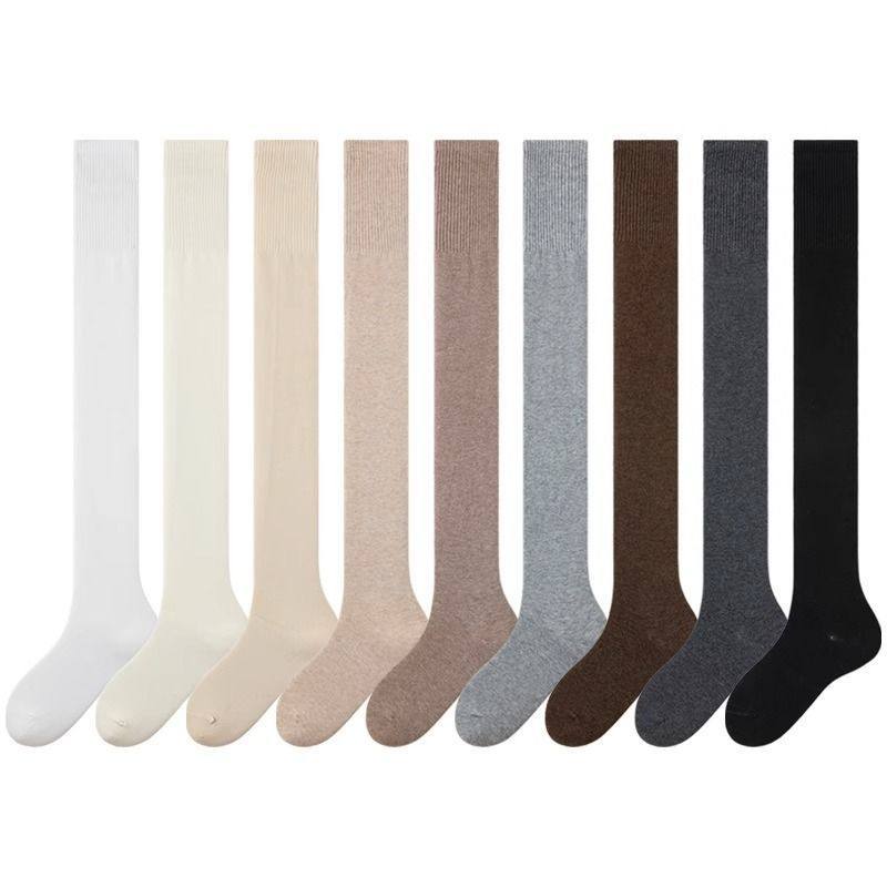 高级感罗纹过膝袜护膝防滑美腿长筒袜女显瘦高弹微压JK大腿袜加长,淘宝优惠券,粉丝福利购,淘宝优惠卷