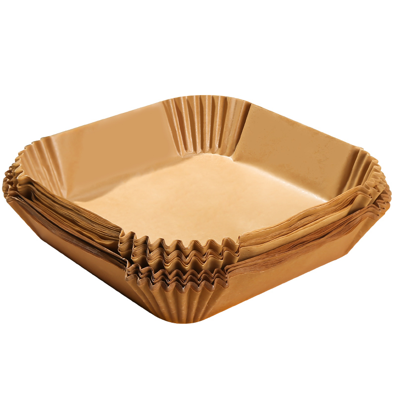 空气炸锅专用纸盘圆方形家用硅吸油纸垫托厨房食物烧烤箱烘焙工具 - 图3