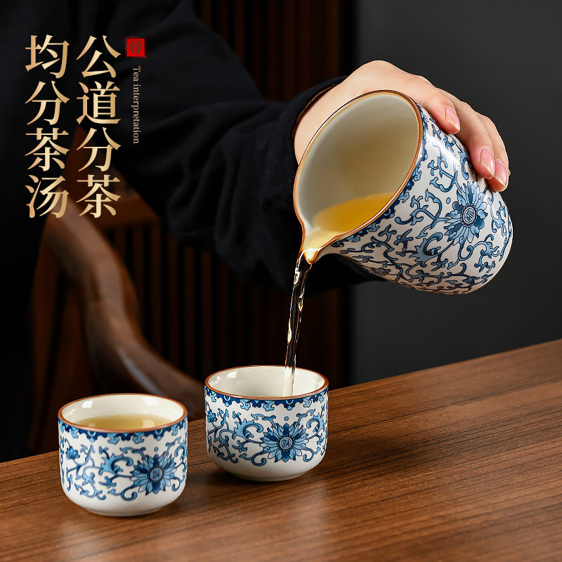 汝窑公道杯三件套茶漏茶滤泡茶过滤器功夫茶具茶叶滤网陶瓷分茶器,淘宝优惠券,粉丝福利购,淘宝优惠卷