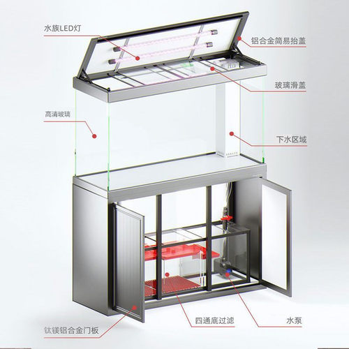 森森鱼缸客厅大型底过滤水族箱家用生态玻璃鱼缸落地免换水 - 图3