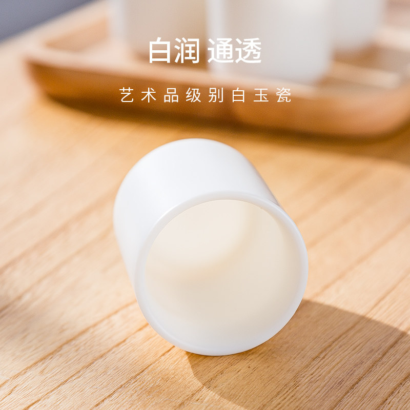 白酒杯品酒杯陶瓷黄酒杯白瓷直筒茶杯主人杯单杯家用一两半三两,淘宝优惠券,粉丝福利购,淘宝优惠卷