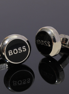 阆天合金圆形BOSS袖扣