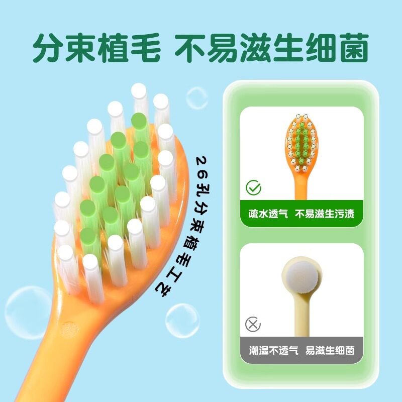 儿童牙刷3到12岁6岁牙刷儿童宝宝牙刷幼儿牙刷软毛卡通胡萝卜护齿,淘宝优惠券,粉丝福利购,淘宝优惠卷