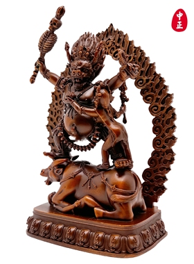 具誓法王11cm中正造像红铜摆件