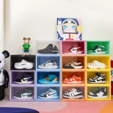 Goto Transparent Shoe Box Horseping Multi -Color Side Overseverse Anti -Oxidation Net Red Collect