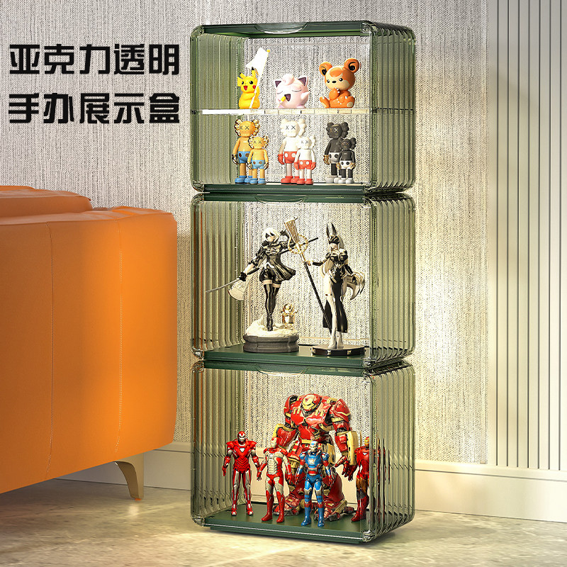 GOTO泡泡玛特展示盒盲盒架子收纳置物架手办墙娃娃透明摆柜亚克力,淘宝优惠券,粉丝福利购,淘宝优惠卷