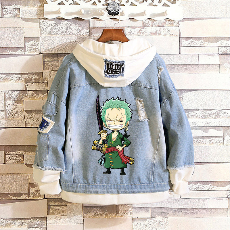 动漫周边卡通索隆同款牛仔男女卫衣 欧里奇民族服装