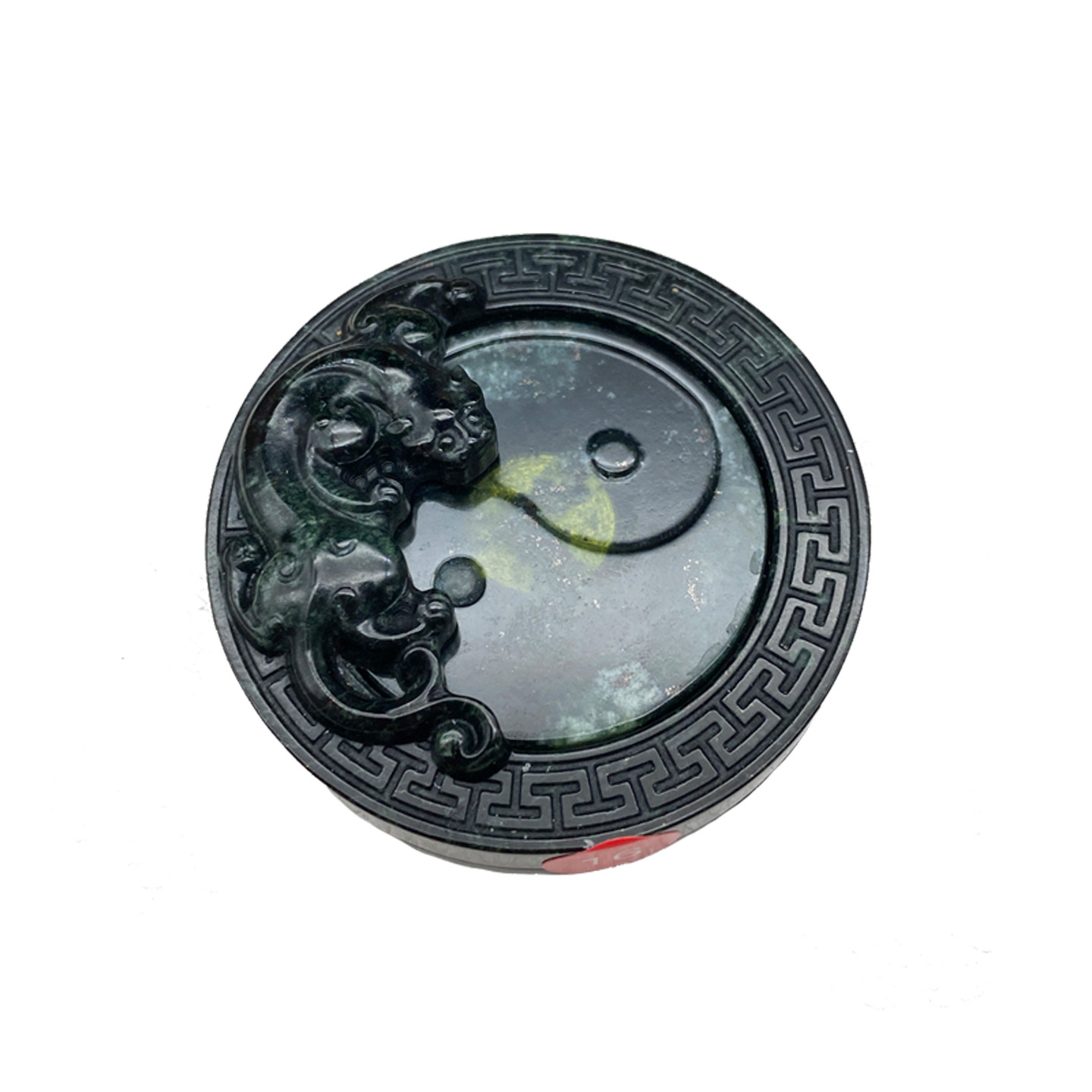 天然玉石山鬼转转太极八卦盘岫玉貔貅把玩件旋转八卦盘玉石手把件,淘宝优惠券,粉丝福利购,淘宝优惠卷