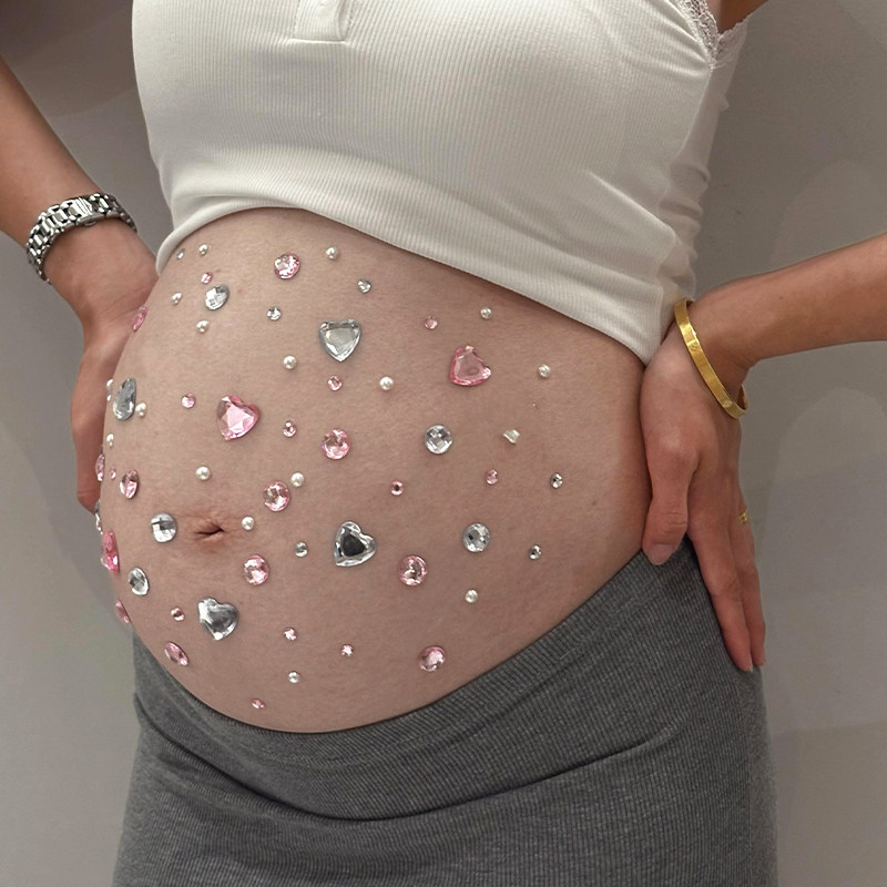 爱心钻石3D立体贴纸装饰简约ins风可DIY年轻孕妇宝妈拍照出片神器,淘宝优惠券,粉丝福利购,淘宝优惠卷