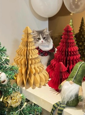 节日感拉满不占地圣诞树装饰