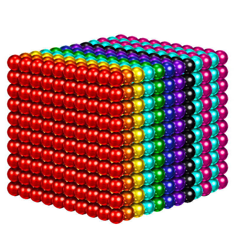 巴克正版球磁力1000颗积木磁铁棒珠百变吸铁石玩具益智拼装八克球 - 图3
