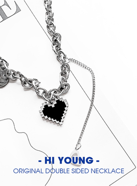 你好青年合金十字链情侣