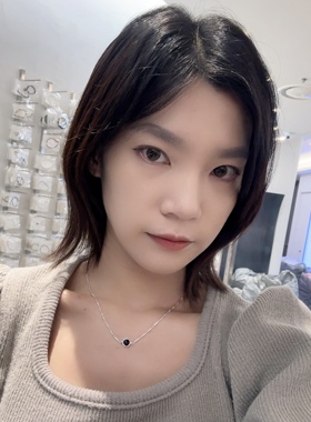 1205韩国东大门代购h925纯银锁骨链黑色圈形网红设计ins风设计感