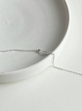 韩国东大门代购h925爱心回形针纯银手链轻奢优雅时尚日常百搭别针