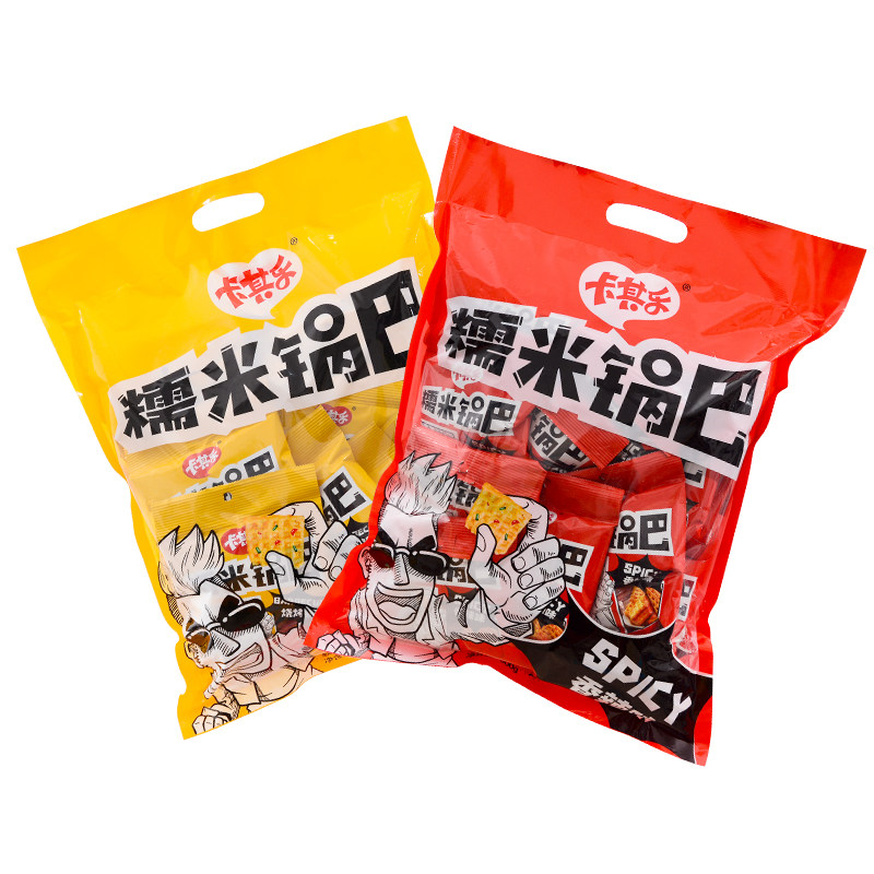 卡其乐糯米40包麻花多口味香辣锅巴 金食惠食品膨化食品
