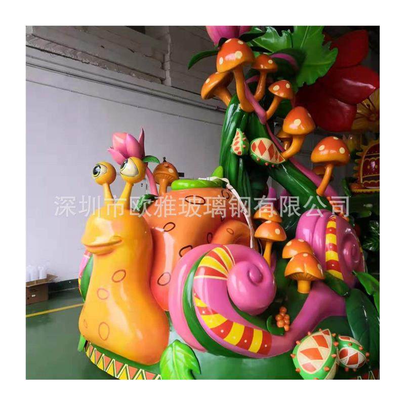 厂家大型户外玻璃钢FRP巡游花车商业宣传车动物彩车船舶花车 - 图3