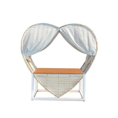 爱心躺床天空之城花园城堡户外打卡落地款景观椅网红鸟巢椅 - 图0