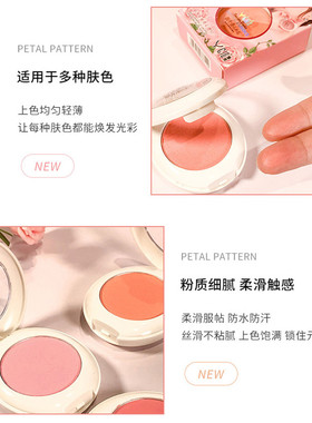 正品施蒂单色腮红自带刷子一体持久自然显色哑光嫩粉眼影胭脂轻颜