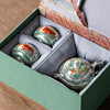 Zhou Hongjie silver 999 fish and algae pattern high-end teapot one pot and two cups Kung Fu tea set tea cup set home office