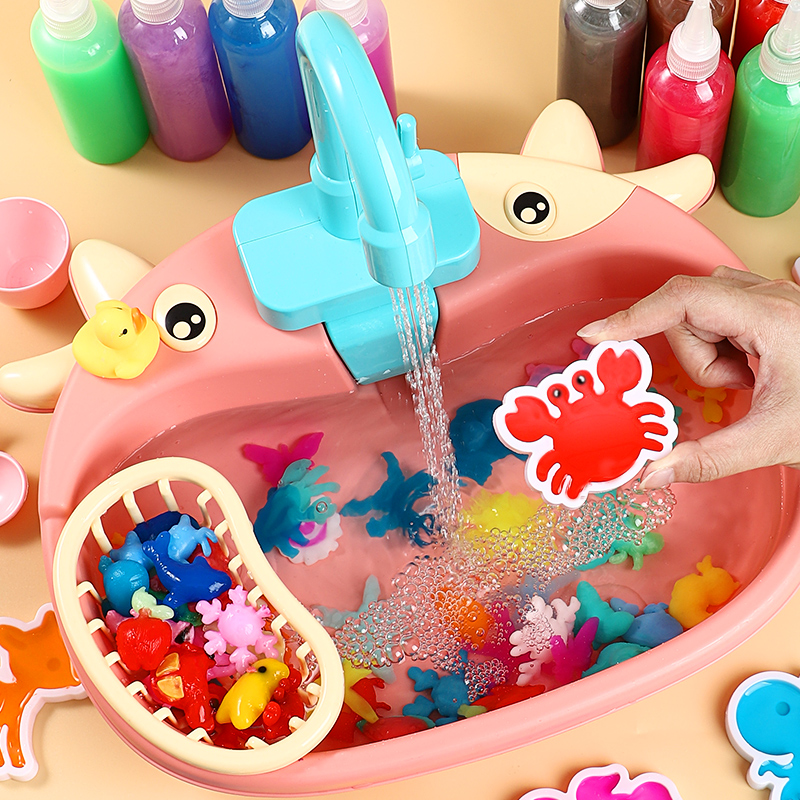 儿童魔幻水精灵洗碗机玩具水宝宝手工制作diy水晶灵模具女孩男孩6-图1