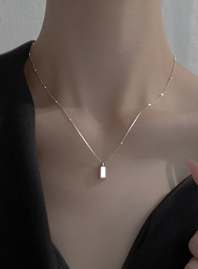 日系coss koko暴富小金条项链女s925银百搭高级感招财小金砖毛衣