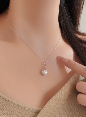 日系coss koko巴洛克小灯泡淡水珍珠项链925银轻奢高级感精致diy