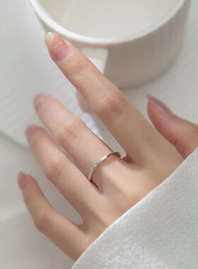 日系coss koko新款s925银气质麻花戒指女简约个性螺旋线条淑女