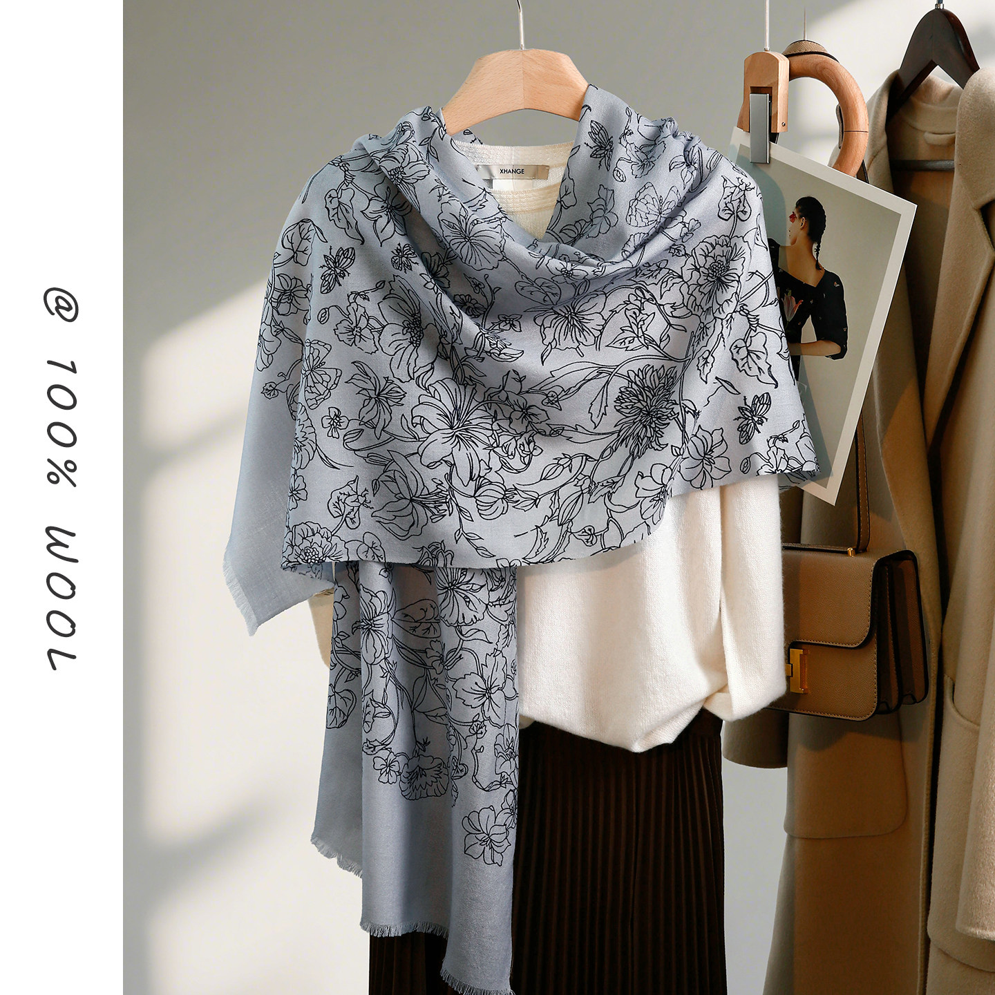 粉色羊毛围巾女款2025新款今年流行爆款冬薄款披肩高级羊绒感丝巾,淘宝优惠券,粉丝福利购,淘宝优惠卷