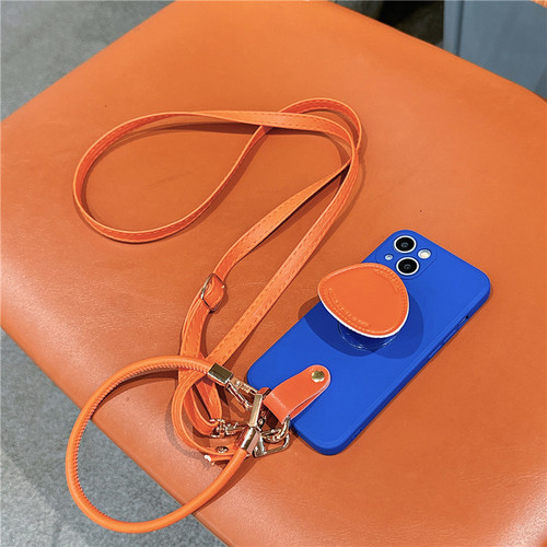 三星s23ultra手机壳s23+斜挎挂绳s22+可背带s21克莱因蓝s20几何皮质支架s10女note20/10新款s23fe硅胶s24/s25 - 图2