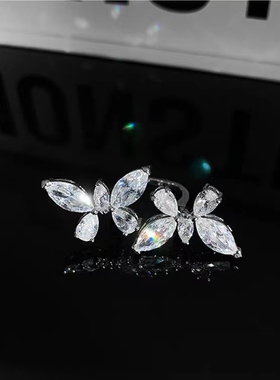 黛俏高级感蝴蝶戒指立体女开口