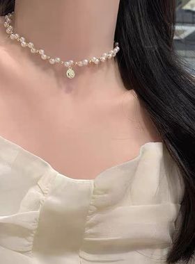 气质网红珍珠项链女ins小众设计