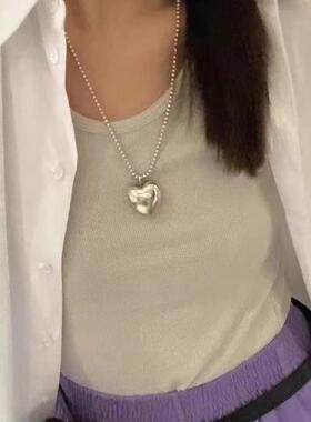 长款爱心吊坠项链配饰女