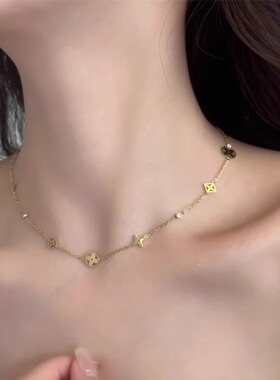 轻奢小众高级设计感钛钢项链女