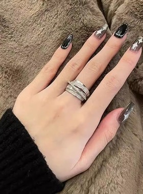 璀璨星河闪亮锆石多层缠绕戒指