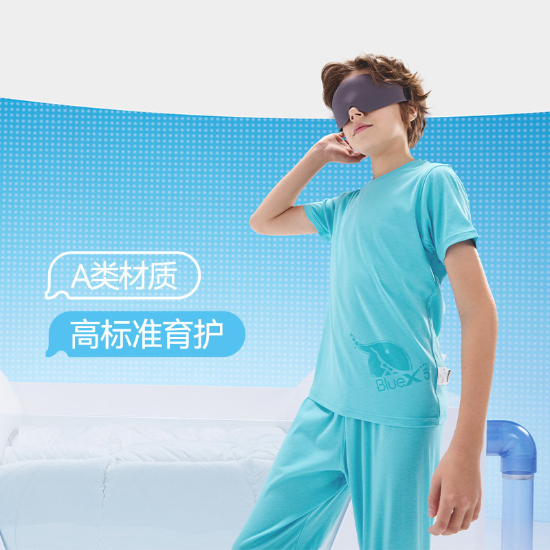 Little Blue Elephant T-shirt nine-point pants home wear suit summer