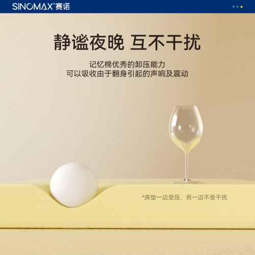 SINOMAX赛诺乌斯怀亚加厚静音床垫记忆棉床垫子慢回弹1.5 1.8m床 - 图3