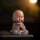 Zen purple sand four little monk tea pet ornaments