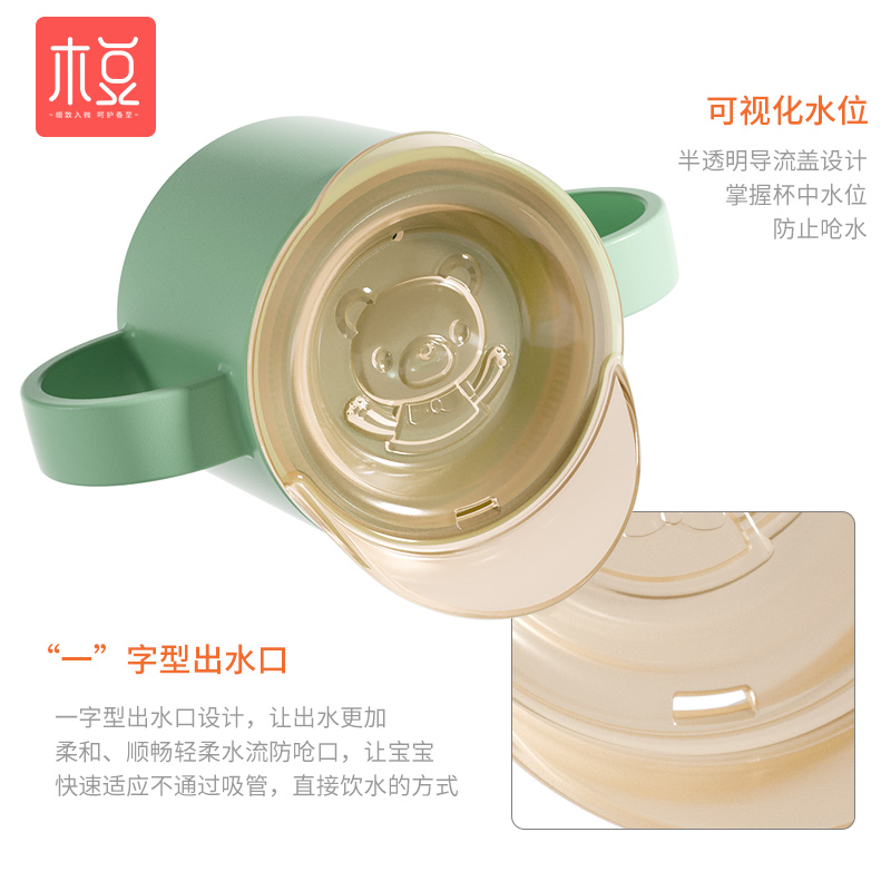 宝宝学饮杯儿童水杯带盖杯子婴儿嘬口喝水直饮防摔防呛敞口斜口杯,淘宝优惠券,粉丝福利购,淘宝优惠卷