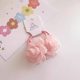 2025 New Fresh and Sweet Girl Fabric Flower Headwear Mesh Hair Tie Rubber Band Double Ponytail Hair Circle Headband