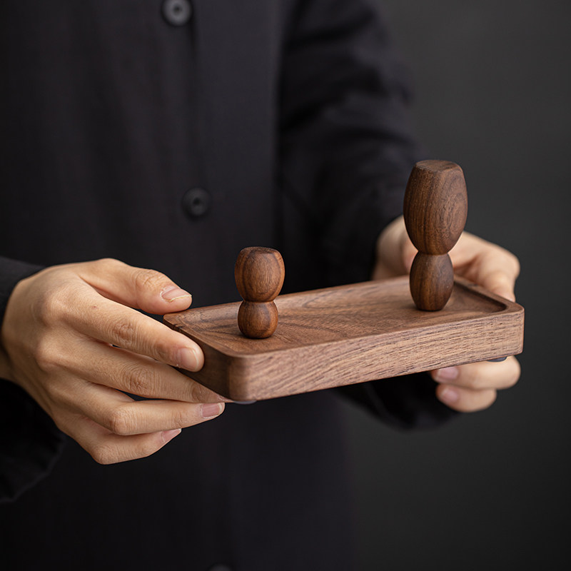 北美黑胡桃木晾壶架盖置盖托摆件紫砂壶架磁吸实木茶道配件茶具架,淘宝优惠券,粉丝福利购,淘宝优惠卷