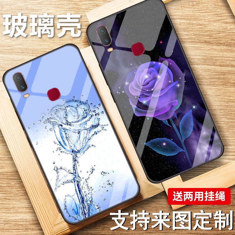 vivo Y3标准版钢化玻璃壳手机壳V1930A防摔V1930T时尚潮流你步步高 Y11 2019软边步步高 Y3标准版情侣保护套-图1