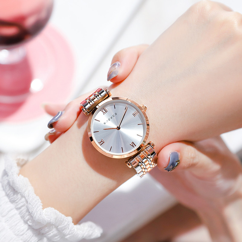 时尚女士防水简约网红学生酷石英表 帝梵达手表国产腕表