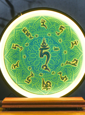 藏传密宗绿度母佛像摆件