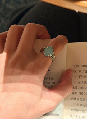 十里间【星轨戒指】甜美小清新海信指环蓝色中戒戒指