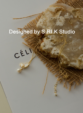 十里间白贝壳淡水珍珠蝴蝶项链