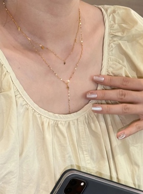 十里间【期待圣诞】简约气质通勤镀金雪花项链锁骨链