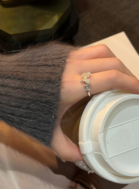 十里间【冰心蝴蝶】甜美小清新蝴蝶开口戒指百搭少女指环