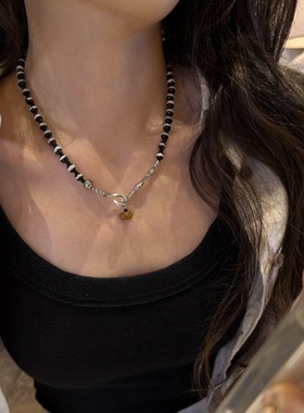 十里间黑白熊猫配色串珠项链